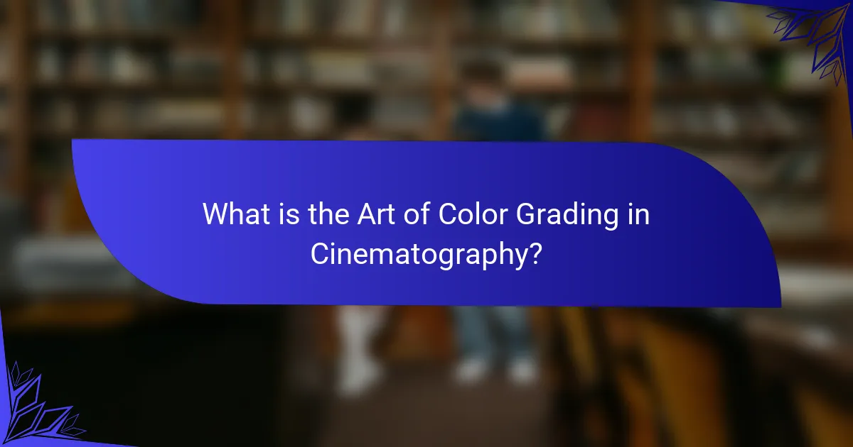 What is the Art of Color Grading in Cinematography?